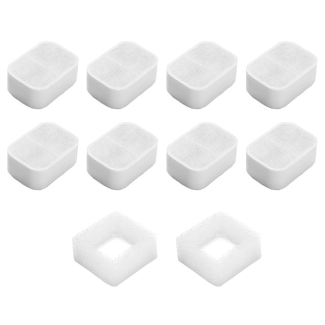 Replacement Filters for Ceramic Cat Water Fountain, Carbon Filters and Foam Filters