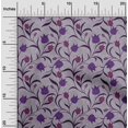 thumbnail image 2 of oneOone Popeline de Coton Violette Tissu Floral Rétro Matière de Robe Tissu Imprimé Tissu au Mètre 56 Pouces de Large, 2 of 5
