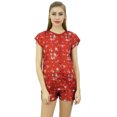 thumbnail image 1 of Bimba Ensemble de Pyjama en Dentelle à Boutons Pêche pour Femmes, Chemise de Nuit en Rayonne et Short, Robe-10, 1 of 11