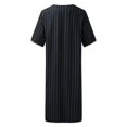 thumbnail image 3 of MYG Hommes Rayé Jubba Caftan Dishdash Thobe Arabe Saoudien Musulman Vêtements Maxi Robe Nouveau, 3 of 9