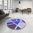 thumbnail image 4 of Ahgly Tapis d'Intérieur Lavable en Machine Carré Transitionnel Violet Améthyste Violet, 5 Pieds Carré, 4 of 7