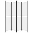 thumbnail image 2 of vidaXL 4-Panel Room Divider White 200x220 cm Fabric, 2 of 5