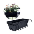 thumbnail image 4 of DOLITY Balcony Railing Planter Flower Pot Vegetables Growing Container Window Box Planter Plant Basket for Farmhouse Patio Yard Deck Dark Gray, 4 of 7
