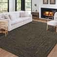 thumbnail image 1 of HOMERRY 9' x 12' Modern Area Rug for Living Room Braided Print Indoor Washable Neutral Carpet, Blue, 1 of 5