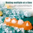 thumbnail image 5 of Oleegame 2PC Baby Popsicle Molds Flexible Ice Tray 4 Ice Molds For Freezer Easy Release Stackable Ice Trays For Cocktail 2PC Orange, 5 of 5