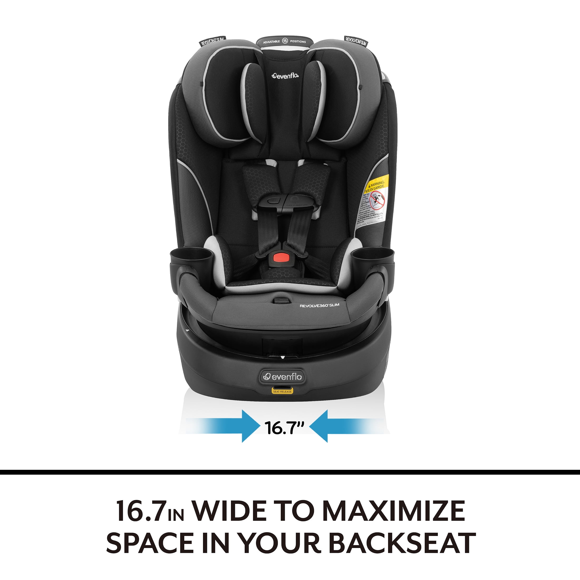 Evenflo Revolve360 Slim 2-in-1 Rotational Car Seat with SensorSafe