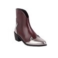 thumbnail image 2 of Autumn And Winter Color Matching Pointed Toe TThick Heel Ladies Short Boots, 2 of 9