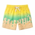 thumbnail image 3 of Kids Kids Swim Trunks With Ice Print Elastic Waist Drawstring Quick Dry Boys Shorts 7-8 Years, 3 of 4