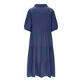 thumbnail image 4 of Gspmoly Robes d'Été pour Femmes 2025, Robe d'Été Décontractée pour Femmes à Col Rond Unie Sans Manches Longue, Robes de Travail pour Femmes Économies d'Été Liquidation, 4 of 5
