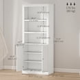 thumbnail image 3 of HOMCOM 72" Kitchen Pantry Cabinet, Buffet with Hutch, Bookcase with Doors, 3 of 9