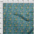 thumbnail image 3 of oneOone Rayon Blue Fabric Asian Japanese Floral Craft Projects Decor Fabric Printed By The Yard 56 Inch Wide, 3 of 4