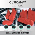 thumbnail image 2 of For 2017-2024 Tesla Model 3 FH Group Neoprene Waterproof Custom Fit Car Seat Covers  Solid Red - Full Set, 2 of 10