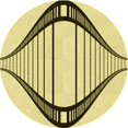 thumbnail image 1 of Ahgly Company Tapis Rond Lavable en Machine Intérieur Transitionnel Jaune Soleil, 6 Pieds Rond, 1 of 7