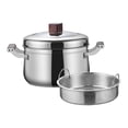 thumbnail image 3 of DimyFew Stainless Steel Steamer Stainless Steel Steaming Pot Cookware Steamer Pot for Cooking Heavy Duty Steaming Pot Multipurpose Steaming Pot With Clear Lid Handle Suitable for home 26cm, 3 of 8