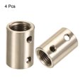thumbnail image 3 of Unique Bargains M10 M4 Thread Sleeve Stud Pipe Connector Round Coupling Nut Nickle Color 4 Pack, 3 of 5
