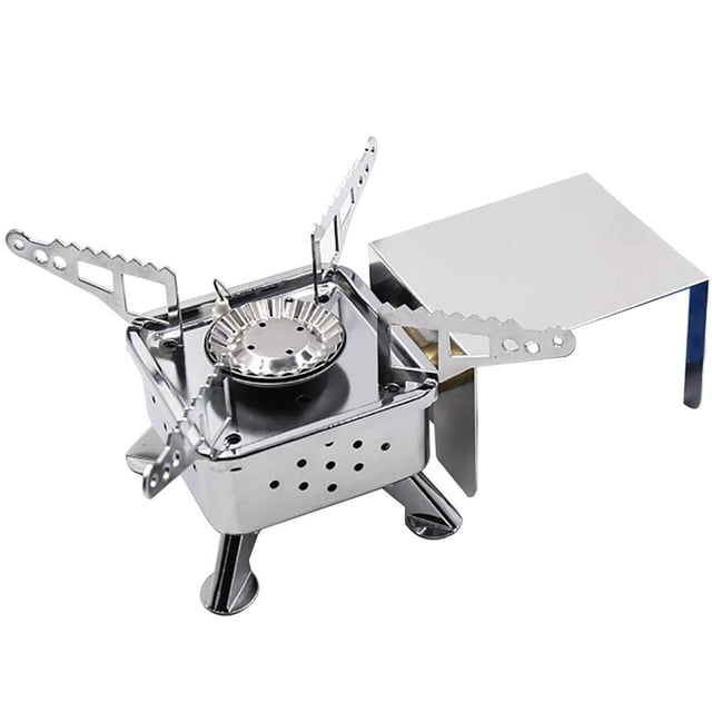 Agiferg Réchaud à Gaz Pliable Mini-Cartouche pour Camping, Cuisinière à Thé pour Cuisson Extérieure