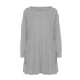 thumbnail image 5 of zanvin Hauts pour Femmes, Mode pour Dames Décontractée à Manches Longues, Robe T-shirt Ample Unie avec Poches, Chemise, 5 of 5