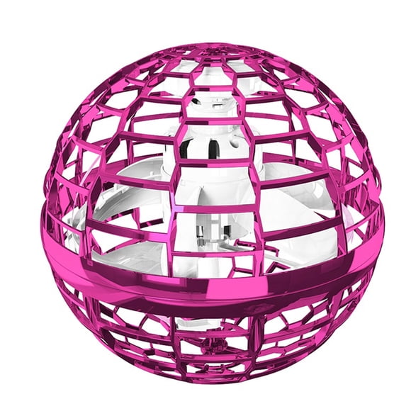 Graflsoa Flynova Pro RGB Light Spinning Flying Ball with Magnetic Control, Perfect Christmas Gift for Kids, Pink