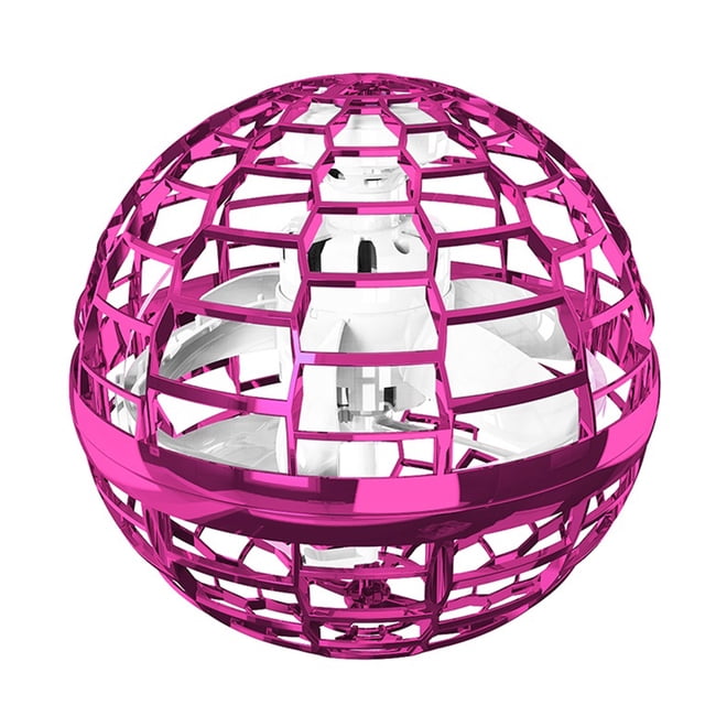 Graflsoa Flynova Pro RGB Light Spinning Flying Ball with Magnetic Control, Perfect Christmas Gift for Kids, Pink