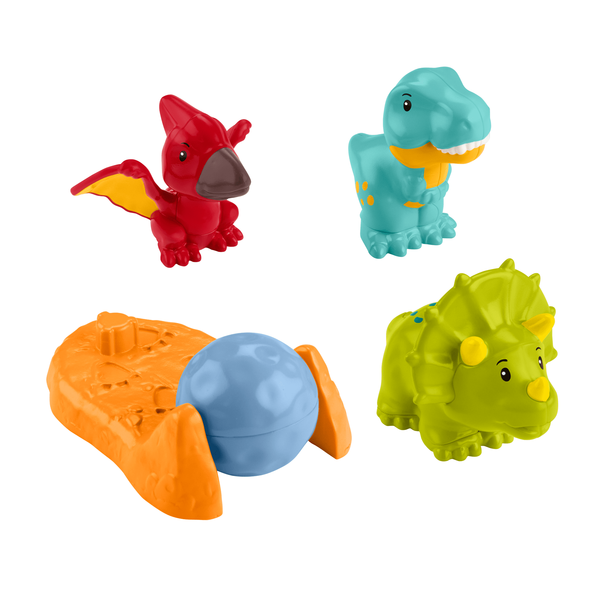 Fisher-Price Little People Friendly Dinosaur Figure Pack Toddler Toy, 4 Pieces - Walmart Exclusive