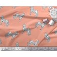 thumbnail image 3 of Soimoi Poly Georgette Fabric Horse Block Decor Fabric Printed Yard 52 Inch Wide, 3 of 3