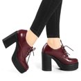 thumbnail image 2 of Unique Bargains Women's Platform High Block Heel Ankle Boots, 2 of 7