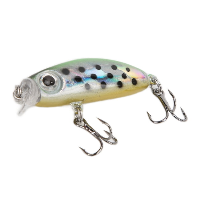 Peahefy Mini Fishing Lure Bait, Mini Crankbait Fishing Lure Lifelike For Bass For Trout For Pike