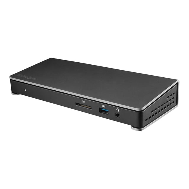 StarTech.com Thunderbolt 3 Dock, Dual Monitor 4K 60Hz TB3 Docking Station with DisplayPort, 85W Power Delivery (PD) and Charging, 6-Port USB 3.0 Hub, SD 4.0 Card Reader, Ethernet, Audio - 85W PD TB3 Dock (TB3DOCK2DPPD) - Docking station - Thunderbolt 3 - DP - 1GbE - 180 Watt