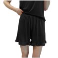 thumbnail image 2 of Timegard Womens Pjs Shorts Ruffle Elastic Waist Loose Soft Loungewear Solid Color Pajamas Shorts Summer, 2 of 4
