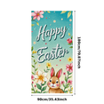 thumbnail image 3 of Floral Themed Happy Easter Banner with Bunny Element Party Decoration Background Backdrop for Easter Celebrations Party Decorations Photography Props Easter Events, 3 of 4