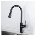 thumbnail image 3 of Kitchen Faucet Black Pull Out Kitchen Tap Brushed Gold Pull Down Kitchen Mixer Rotating Sink Faucet Mixer Tap Brass ,Effortless Installation, 3 of 7