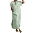 thumbnail image 4 of Ketyyh-chn99 T-Shirts pour Hommes Mode Hommes Décontracté Mode Coton Col en V Manches Courtes Robe Veste Vert,2TG, 4 of 5
