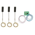 thumbnail image 1 of Decodeary Pack of 3 50mm Model 3-Light Metal Traffic Signal Lights Bright LED 5-6V Type 1 1Set, 1 of 1