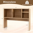 thumbnail image 3 of Costway Computer Desktop Bookcase Countertop Storage Bookshelf Organizer with 4 Cubbies Natural, 3 of 10