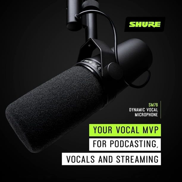 Shure SM7B | Dynamic Vocal/Podcast XLR Microphone - Black - Walmart.ca