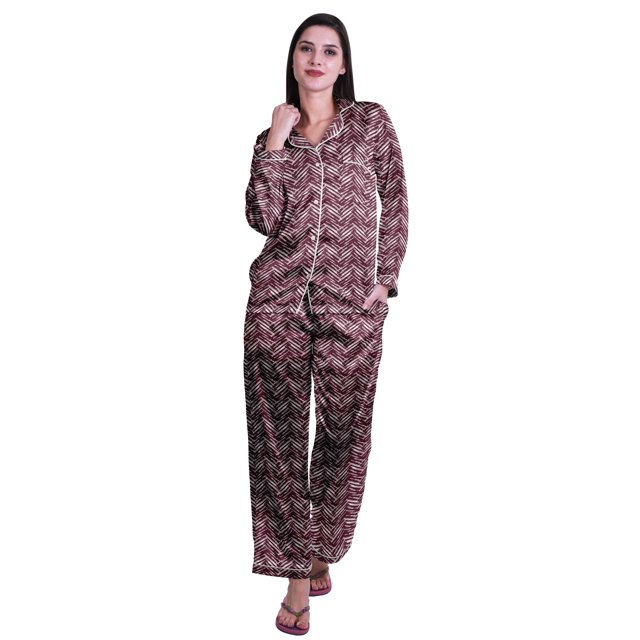 Moomaya Short de Pyjama avec Poches pour Femmes Pyjama Imprimé Nuisette