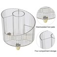 thumbnail image 2 of MesaSe Spacious Makeup Brush Holder Transparent 4 Slots for Vanity (Gold), 2 of 6