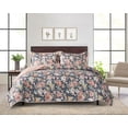 thumbnail image 1 of Mainstays All in One Lightweight Quilt Set and Sheet Set -7 Piece, King, Grey Floral, 1 of 14