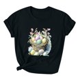 thumbnail image 2 of EGNMCR T-Shirts de Pâques pour Femmes T-Shirts de Pâques Imprimé T-Shirt Décontracté pour Femmes à Manches Courtes Haut T-Shirt à Manches Courtes Col Rond Hauts/chemises T-Shirt pour Femmes, 2 of 3