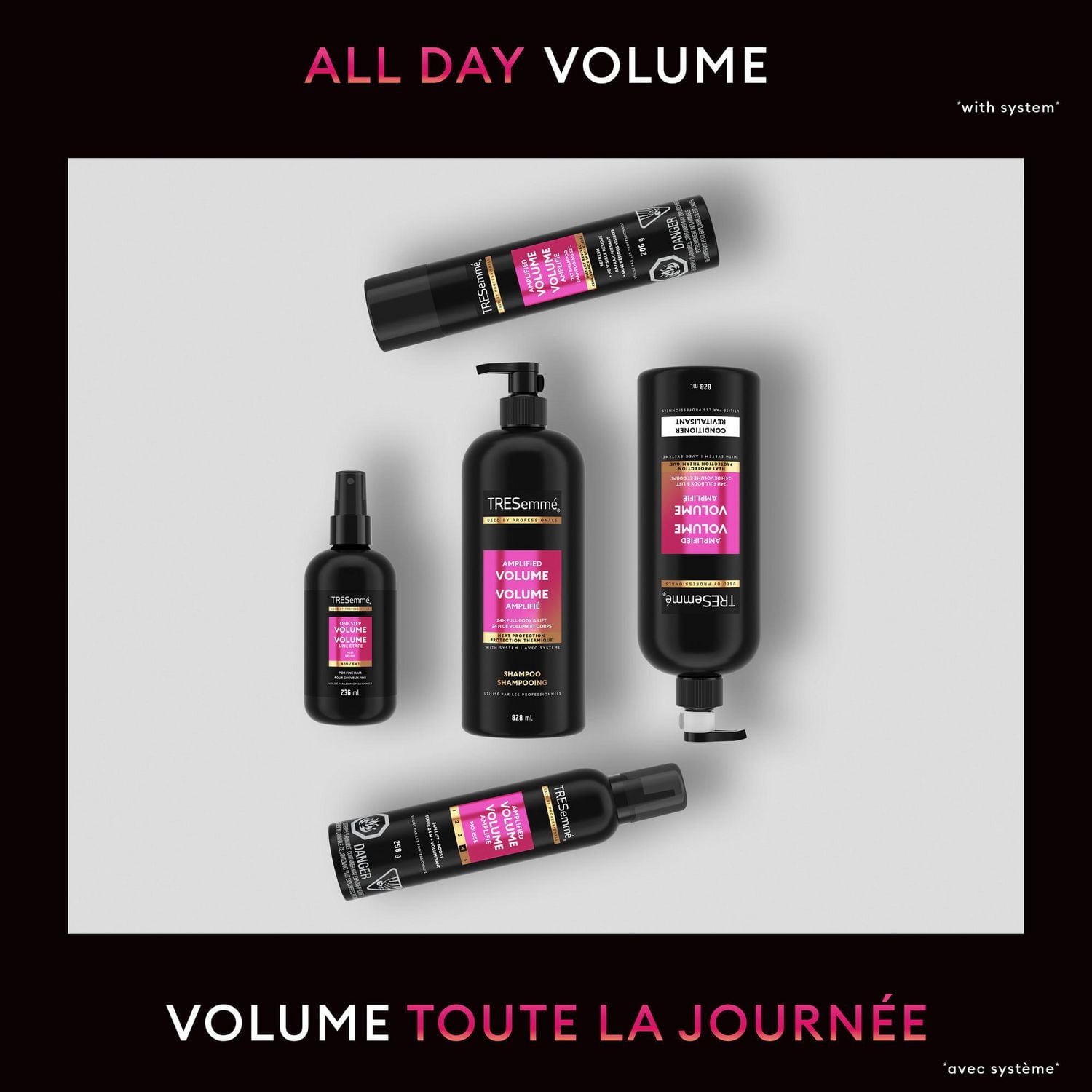 TRESemmé Shampooing Volume Amplifié 24 H de Volume et Corps, 828 ml