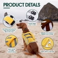 thumbnail image 3 of Kuoser Dog Life Jacket with Reflective Stripes, Adjustable Dog Life Vest, Yellow, M, 3 of 8