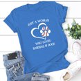 thumbnail image 1 of Hauts d'Été Grande Taille Femmes Décontracté Femmes Décontracté Imprimé Manches Courtes Col Rond T-Shirt Ample Blouse Hauts Col en V T-Shirt Femmes en Liquidation, 1 of 3