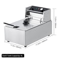 thumbnail image 4 of TROPOW 24L Electric Deep Fryer, Dual 12L Tanks Commercial Stainless Steel Deep Fryer with Temperature Control, Baskets & Lids, 1800W Countertop Fryer, 4 of 8