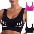thumbnail image 2 of AherBiu 2pc Plus Size Sports Bras for Women Large Bust High Support Padded Bralettes Seamless Workout Underwear, 2 of 7