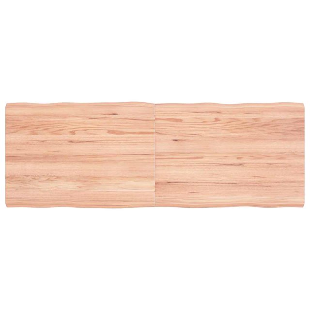 vidaXL Table Top Light Brown 140x50x(2-4)cm Treated Solid Wood Live Edge