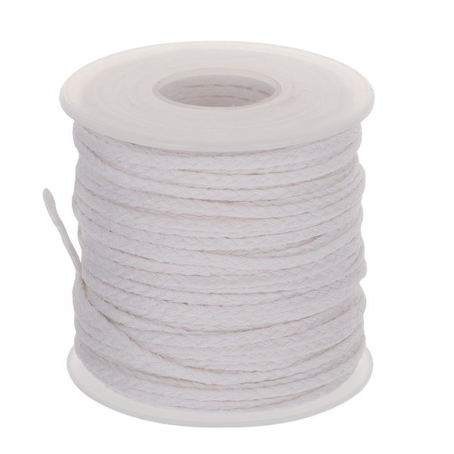 SHISUYAN 1 Roll 61M Cotton DIY Natural Candle Braided Wicks Twine String Spools Rope