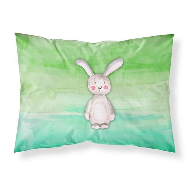 Carolines Treasures BB7437PILLOWCASE Bunny Rabbit Watercolor Fabric Standard Pillowcase