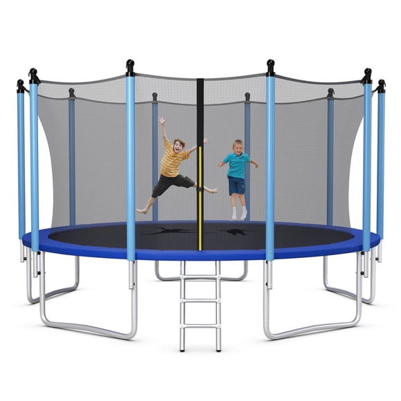 Gymax 15FT Jumping Exercise Recreational Bounce Trampoline W/Safety Net