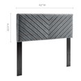 thumbnail image 2 of Modway Alyson Angular Channel Tufted Performance Velvet Full/Queen Headboard in Charcoal, 2 of 2
