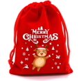 thumbnail image 4 of Christmas Velvet Drawstring Pouch - Santa Candy Gift Snack Wrapping, Xmas Party Favor & Jewelry Storage Bag, 4 of 6